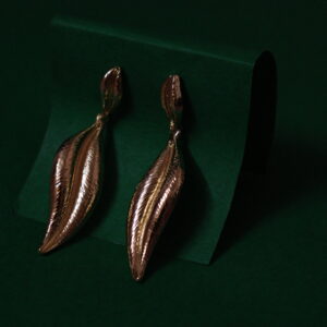 Gold Feather Anti-Tarnish Earrings
